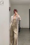 SWAYING/KNIT Mohair Slim Long Cardigan SW22AW1T83 Light Grey PS53